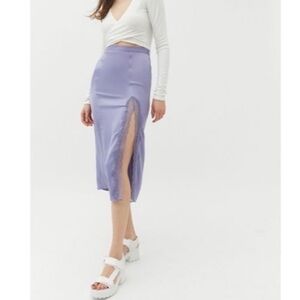 Urban Outfitters Lavender Midi Skirt with Side Slit